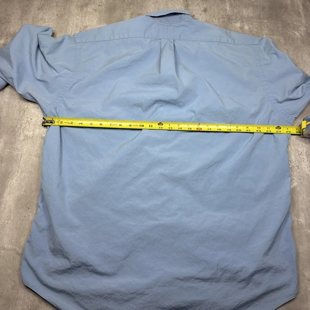 Vintage Polo Ralph Lauren Blake Shirt Mens Large L Blue Plaid Cotton 90s